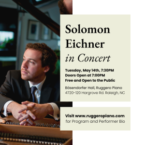Solomon Eichner in Concert @ Ruggero Piano