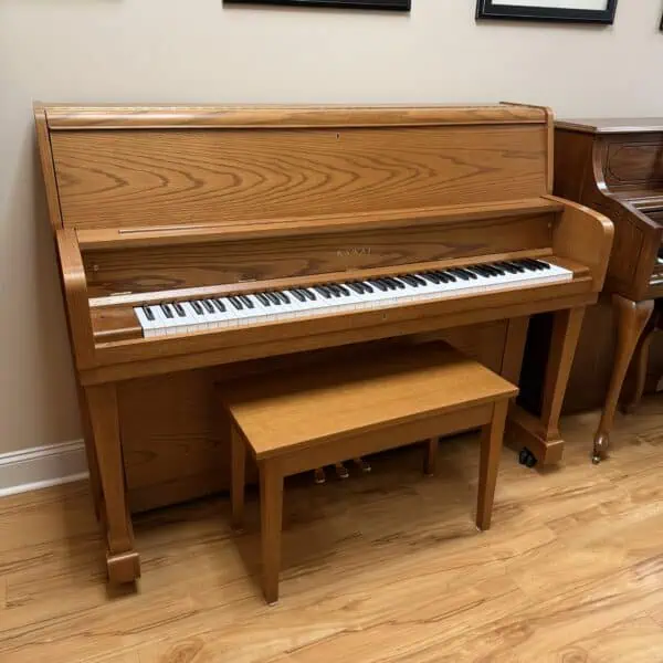 Kawai UST-7 #A4568 Satin Oak 46" Upright Piano